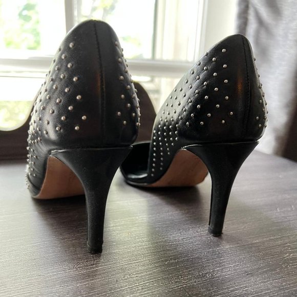 Rebecca Minkoff Black Studded Brie Heels US Size 5.5 - Picture 3 of 8